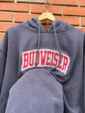 90’s Budweiser Navy Embroidered Hoodie L