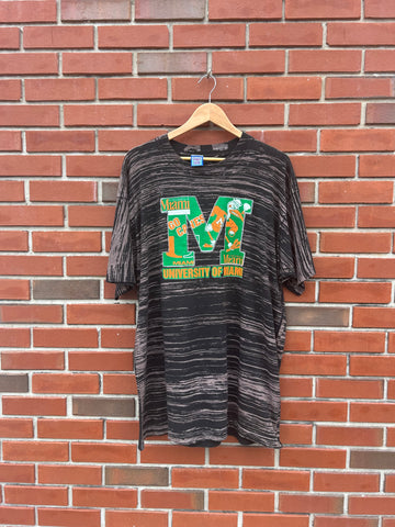 90’s University of Miami Single-stitched T-shirt XXL