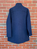 Pendleton Navy Blue Rainbow Lined Wool Trench Coat