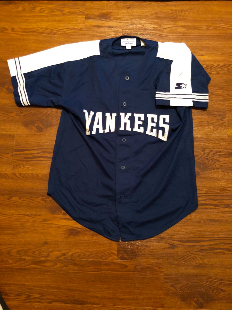 Vintage New York Yankees Derek Jeter Starter Brand Jersey - Size Youth  Large L