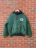 Vintage Green Bay Packers Pro Line Reversible Heavy Coat