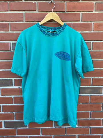 Vintage 2000’s Zahiti Collar Design Dolphin T-shirt L