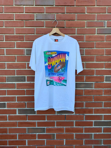 Vintage 90’s Subway Hawaiian NFL ProBowl single stitch T shirt L
