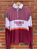 Vintage Virginia Tech Discolored Longsleeve Polo Shirt