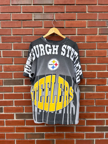 94’ Pittsburgh Steelers NFL All over print Single-stitched T-shirt L