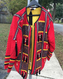 Retro Tribal Patterned Coat (L)