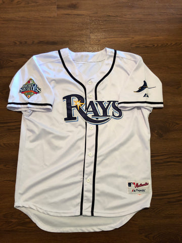 Vintage Official Carlos Pena 2008 World Series Tampa Rays Jersey Sz L