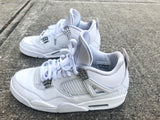 Retro White/Silver Air Jordan 4s sz Men’s 10 9/10 Condition