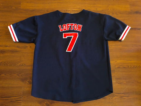 Retro Kenny Lofton Cleveland Indians Gray Size Large Baseball Jersey 
