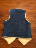 Vintage Levi’s Sherpa lines vest men’s Medium Jean snap Orange Tab USA Made
