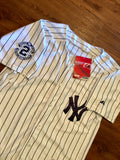 Vintage New York Yankees Derek Jeter Captain Patch Pinstripes Jersey Sz Xl brand new w tags