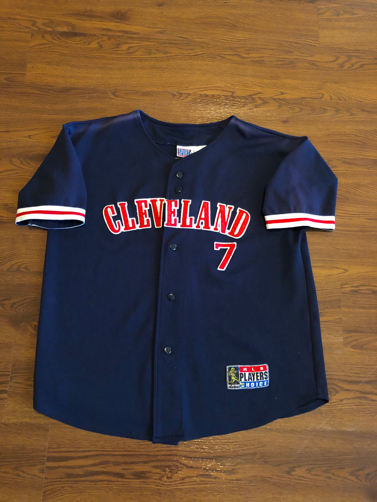 Retro Kenny Lofton Cleveland Indians Gray Size Large Baseball Jersey 