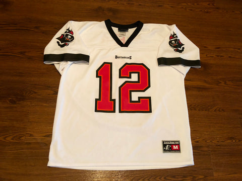 Vintage Tampa Bay Buccaneers Trent Dilfer NFL White/Red Logo Athletic Jersey sz Adults M