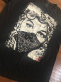 Vintage Marilyn Monroe Bandana Black T-shirt sz L