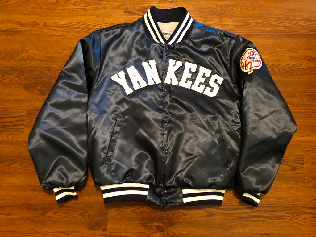 New York Yankees Vintage 90s White Satin Jacket