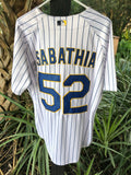 Vintage Milwaukee Brewers CC Sabathia MLB Jersey sz L