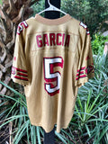 Vintage Jeff Garcia San Francisco 49ers Champagne And Red Jersey Sz Xl