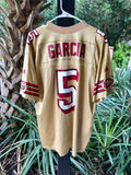 Vintage Jeff Garcia San Francisco 49ers Champagne And Red Jersey Sz Xl