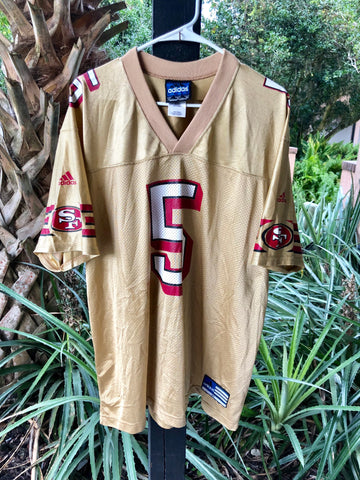 Vintage Jeff Garcia San Francisco 49ers Champagne And Red Jersey Sz Xl