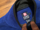Vintage Blue Chaps Ralph Lauren Fleece w elbow pads sz Adults L