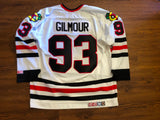 Vintage Doug Gilmour Chicago Blackhawks NHL Hockey CCM Jersey sz Adults Xl