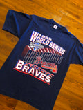 Vintage 1995 Atlanta Braves World Series Championship Tee sz Adults L