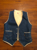 Vintage Levi’s Sherpa lines vest men’s Medium Jean snap Orange Tab USA Made