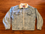 Vintage Banana Republic Denim Leather/Suede collar jacket sz L