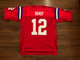Tom Brady Patriots red 50th anniversary Jersey sz M/L