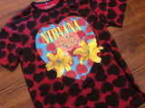 Polka Heart Nirvana T-shirt sz L