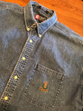 Vintage Denim Chaps Ralph Lauren Long sleeve Button up Adults L