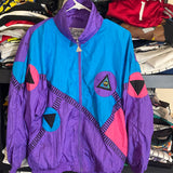 Vintage purple & blue windbreaker