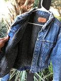 Vintage Levi’s Denim Blue Jacket with Quilt Insulated inside sz Adults Small / Womens M