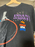 Vintage 1992 Dream Team Insane in Spain T-shirt Size L
