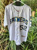 Vintage Milwaukee Brewers CC Sabathia MLB Jersey sz L