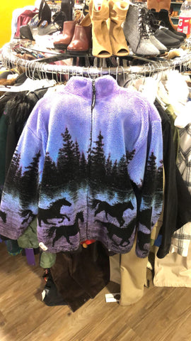Vintage Dope horses and wolves jacket sz L