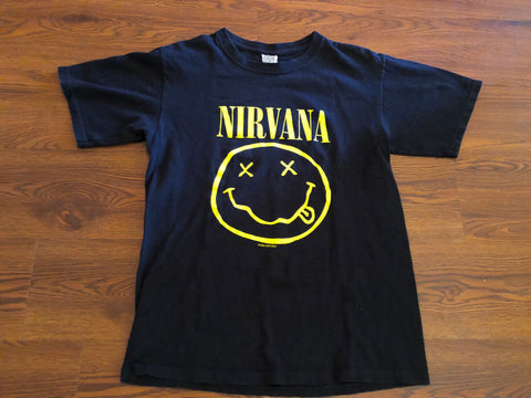 Vintage Nirvana 1992 Flower Sniffin Kitty Peyton Baby Kissin Corp Rock Hos Shirt sz Small
