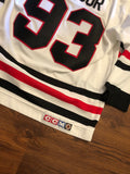 Vintage Doug Gilmour Chicago Blackhawks NHL Hockey CCM Jersey sz Adults Xl