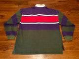 Vintage ACA Color Block Collared Long-Sleeve Adults Xl