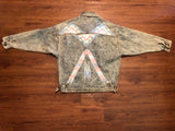 Vintage Acid Wash Spettro Denim Pastel design Jacket sz Men’s M/ Women’s L