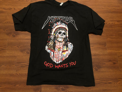 Yeezus God wants you T-shirt sz L